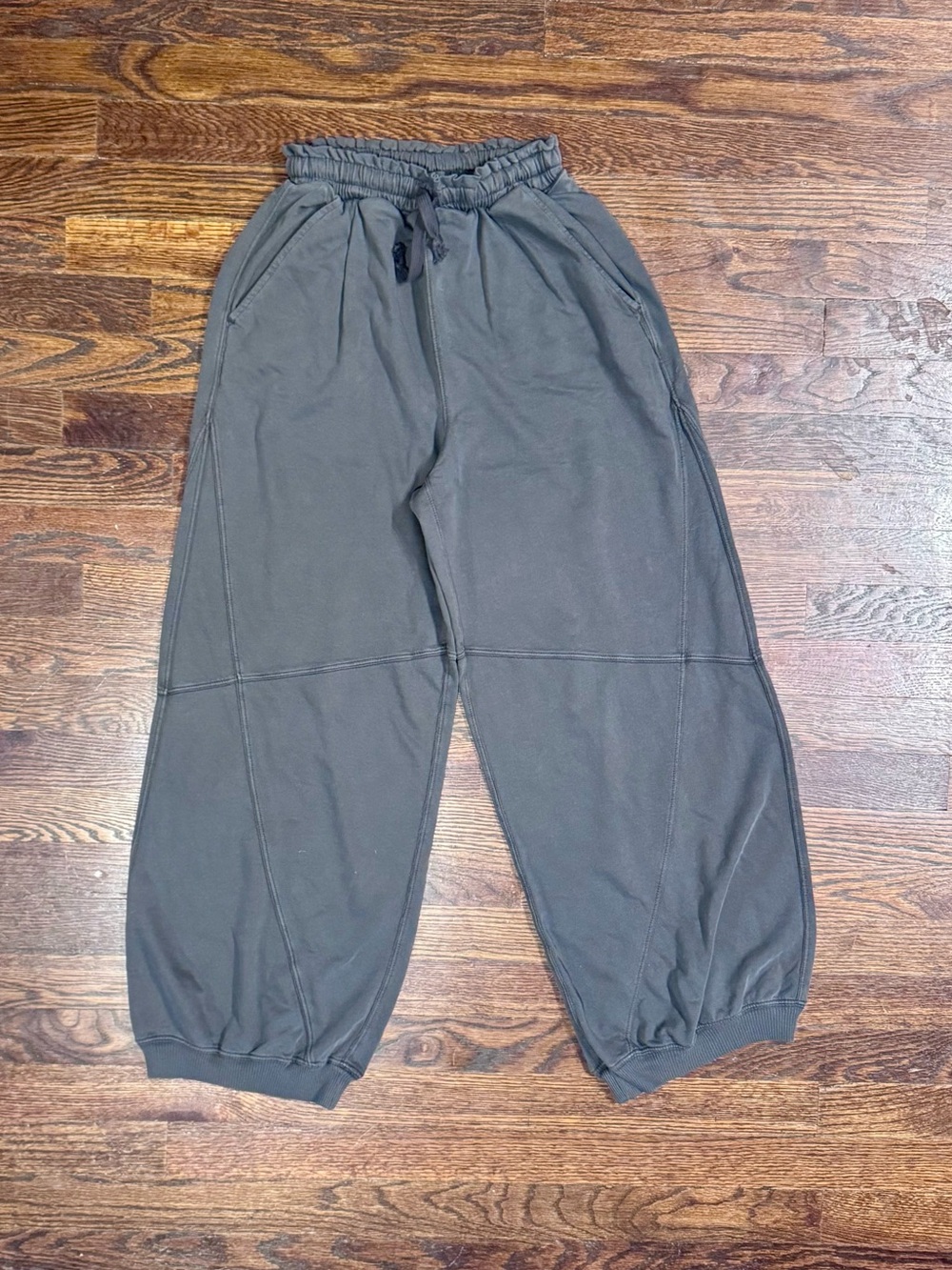 Relaxed Drawstring Jogger Pants - Charcoal